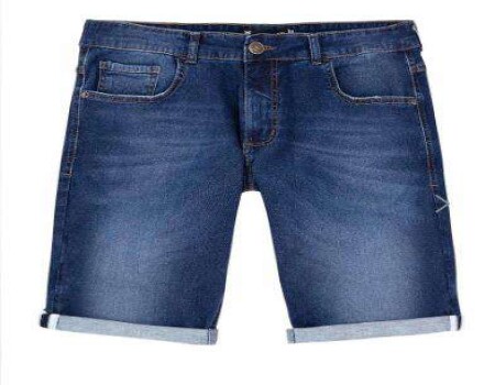 BERMUDA MOLETOM JEANS MASCULINA HERING H4AM - Jeans escuro