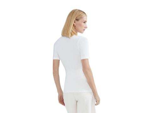 BLUSA FEMININA MANGA CURTA GOLA ALTA HERING 4EZV - Off white