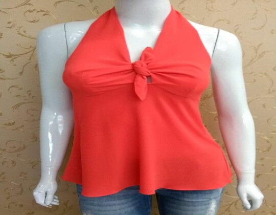 BLUSA FRENTE UNICA MORENA ROSA 106292 - Laranja