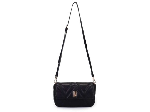 BOLSA TRANSVERSAL MEDIA MATELASSE WJ 45957 - Preto