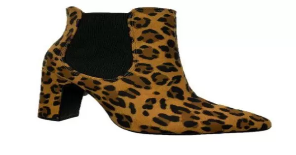 Bota cano sales curto animal print