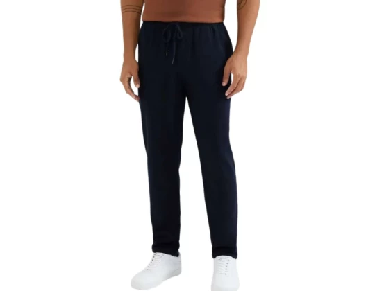 CALÇA BÁSICA MASCULINA TAPER EM LINHO HERING KG3M - Marinho