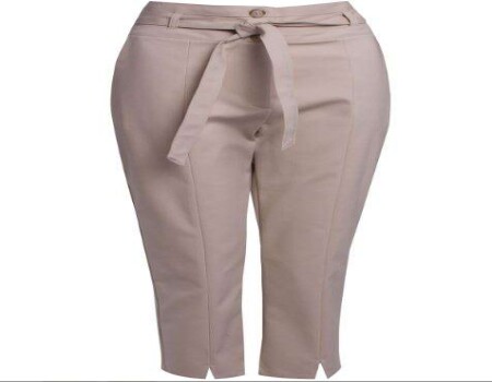 CALÇA COTTON DOUBLE COM FAIXA SEIKI 650420 - Bege