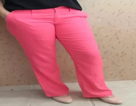 Calça Pantalona Corrente Pink Plis Size - Belíssima 48 - Belissima48