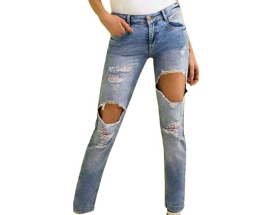 CALCA JEANS ANDREIA MORENA ROSA 203289 - Azul