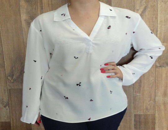 CAMISA FEMININA MANGA LONGA ENNA 502CA000463 - Branco