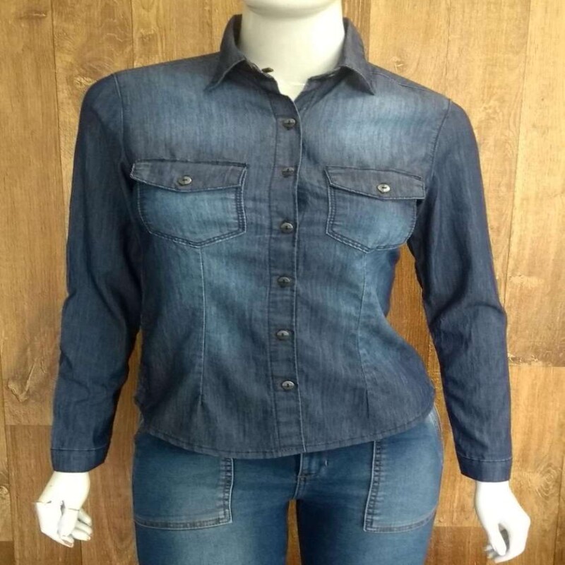 camisa jeans feminina pompeia