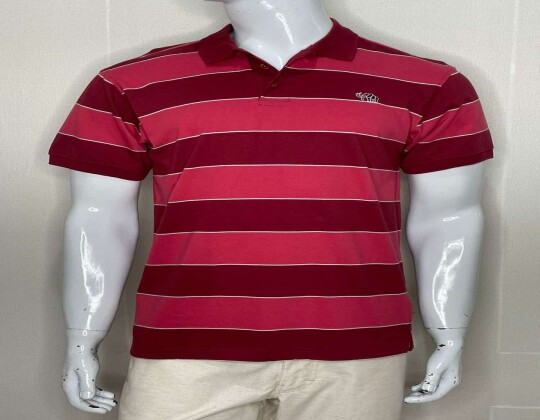 CAMISA POLO MASCULINA GAJANG LISTRAS - Bordo