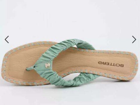 CHINELO FEMININO TIRAS FRANZIDAS BOTTERO 332201 - Verde