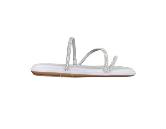 CHINELO PAPETE TIRAS STRASS BOTTERO 358221 - Branco