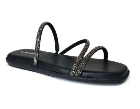 CHINELO PAPETE TIRAS STRASS BOTTERO 358221 - Preto