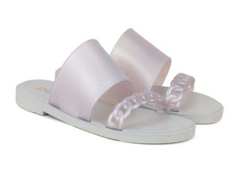 CHINELO SLIDE IVY PETITE JOLIE PJ3507 - Prateado