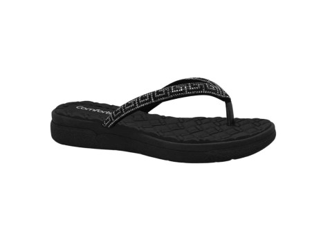 CHINELO SLIP STAR NAT COMFORTFLEX 24-42431 - Preto