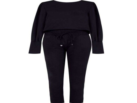 CONJUNTO FEMININO MOLETINHO SEIKI 270022 - Preto