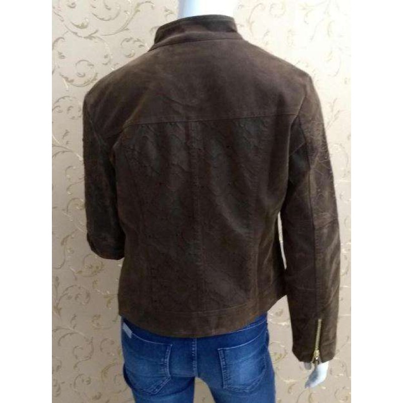 jaqueta de camurça marrom masculina