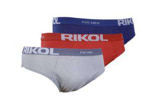 KIT CUECA SLIP ALGODÃO RIKOL 33001 - Azul