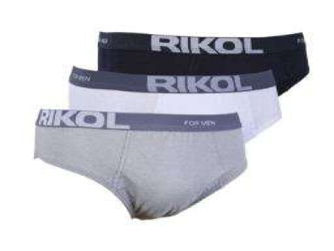 KIT CUECA SLIP ALGODÃO RIKOL 33001 - Branco