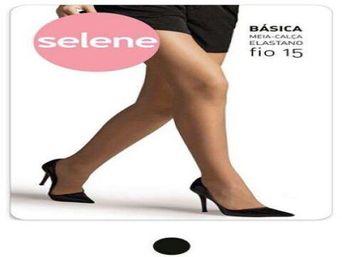 MEIA CALÇA BÁSICA FIO 15 ELASTANO SELENE 9765.002 - Preto