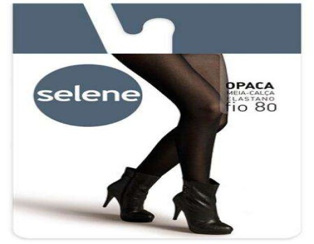 MEIA CALÇA ELASTANO FIO 80 SELENE 9930.001 - Preto