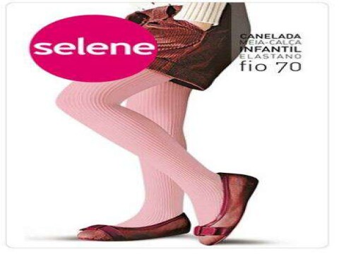 MEIA CALÇA INF CANELADA FIO 70 SELENE 9500.002 - Rosa