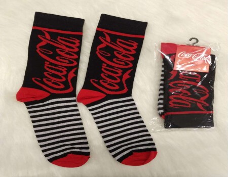 MEIA MASCULINA CASUAL COCA COLA 100285002 - Preto