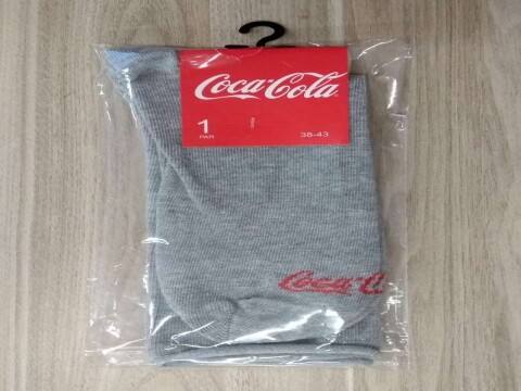 MEIA MASCULINA SPORT CASUAL COCA COLA 6028040 - Cinza