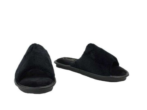 PANTUFA CHINELO DE PANO ABERTO LEFFA 859 - Preto