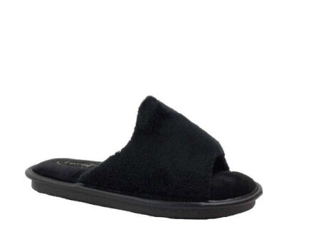 PANTUFA CHINELO DE PANO ABERTO LEFFA 859 - Preto