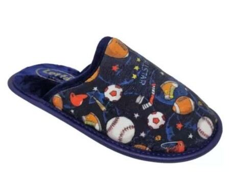 PANTUFA CHINELO DE PANO INFANTIL LEFFA 710 - Marinho