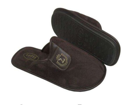 PANTUFA CHINELO DE PANO MASCULINO LEFFA 764 - Café