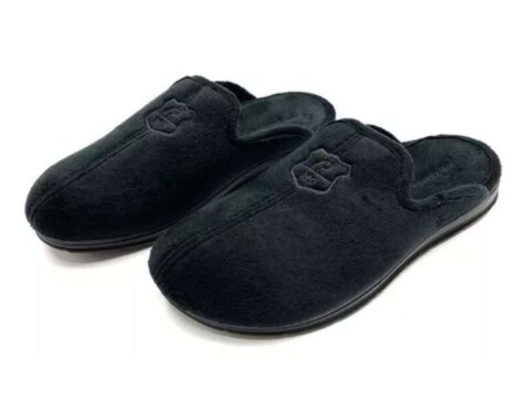 PANTUFA EM TECIDO MASCULINO PEGADA 166001-03 - Preto