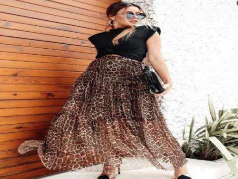 SAIA LONGA EM TULE TRES MARIAS - Animal print