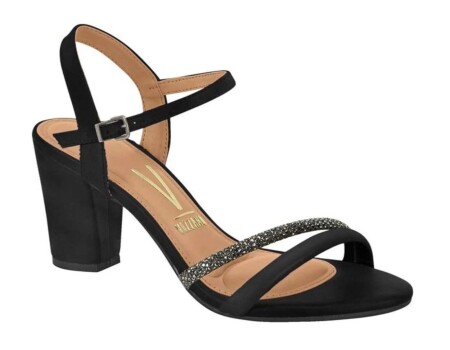 SANDALIA BICO REDONDO C/ STRASS VIZZANO 6262.1009 - Preto