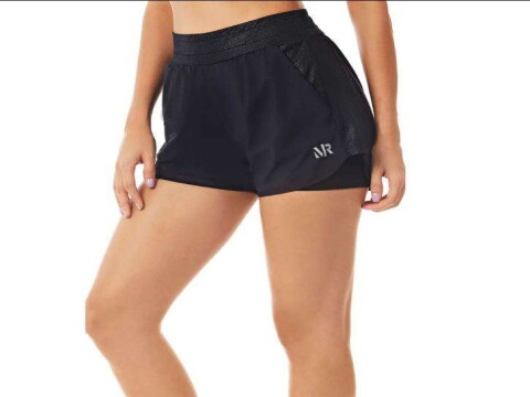 SHORTS BOXER BOLSO FRONTAL MORENA ROSA 400441 - Preto