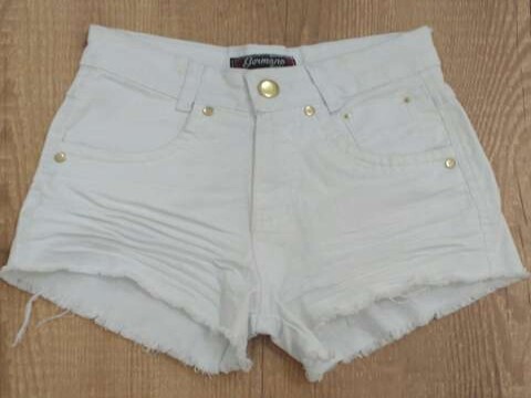 SHORTS BRANCO BARRA DESFIADA GERMANO JEANS - Branco