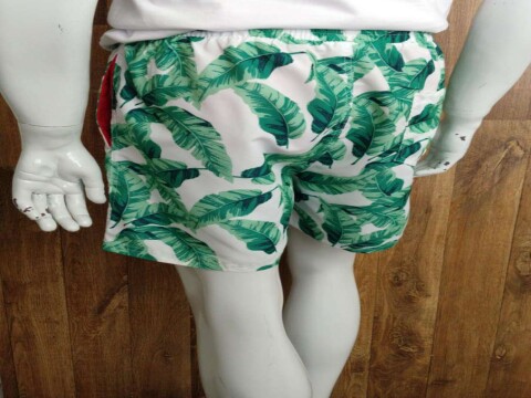 SHORTS DE PRAIA MASCULINO ESTAMPADO HERING KTL4 - Branco