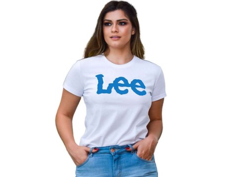 T-SHIRT BABY LOOK FEMININA INSTIT LEE 6000L - Azual royal