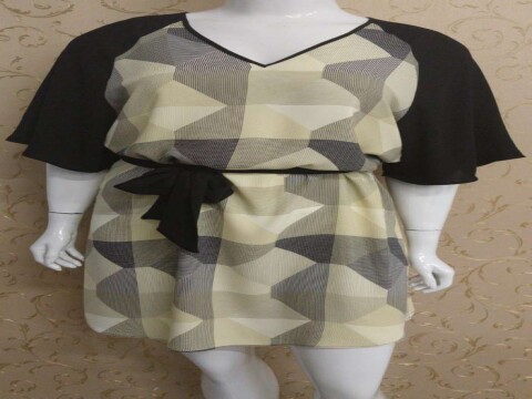 T-SHIRT DRESS COM FAIXA MARIA VALENTINA 105840 - Bege