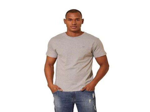 T-SHIRT MASCULINA BÁSICA LEE 5102L - Cinza