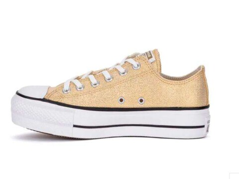 TÊNIS CHUCK TAYLOR CONVERSE FLATFORM CT1464 - Dourado