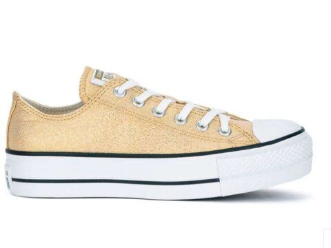 TÊNIS CHUCK TAYLOR CONVERSE FLATFORM CT1464 - Dourado