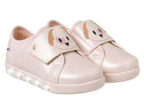 TENIS INFANTIL SNEAKER LUZ PAMPILI 165.085 - Nude