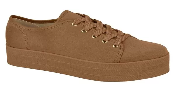 Tênis feminino moleca store flatform em suede