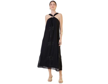 VESTIDO BORDADO SEIKI 480953 - Preto