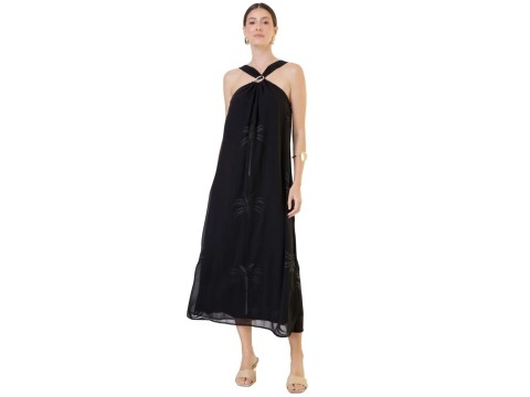 VESTIDO BORDADO SEIKI 480953 - Preto