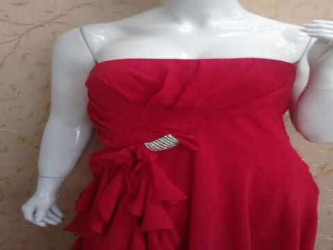 VESTIDO CHIFON SONIA BACK 10KA5436 - Vermelho