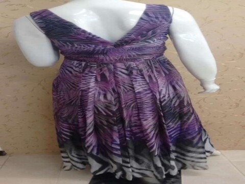 VESTIDO CHIFON SONIA BACK 10KA5535 - Roxo