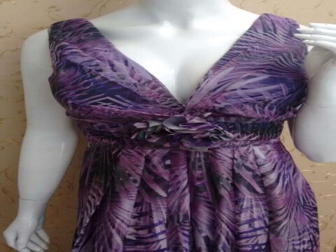 VESTIDO CHIFON SONIA BACK 10KA5535 - Roxo