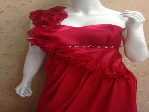 VESTIDO CHIFON SONIA BACK 10NF098 - Vermelho