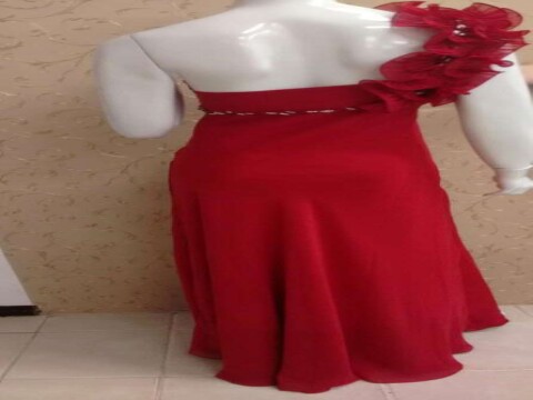 VESTIDO CHIFON SONIA BACK 10NF098 - Vermelho